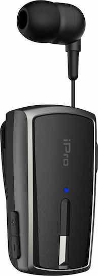 iPro RH120 In-ear Bluetooth Handsfree Ακουστικό Πέτου Μαύρο / Γκρί