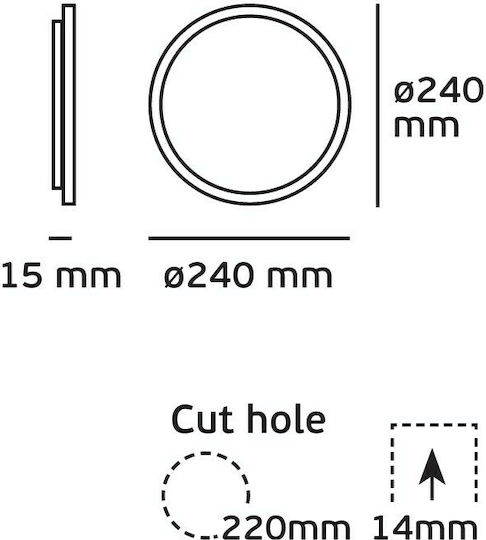 VK Lighting Recessed LED Panel 24W 24cm VK Lighting Recessed LED Panel 24W 24cm