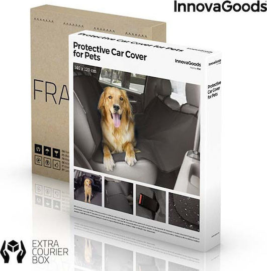 InnovaGoods Waterproof Seat Cover Car for Dog Protective Cover for Pets Black