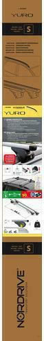 Nordrive Aluminum Car Roof Bars 140cm Universal 1991 for Cars with Factory Bars Set with Roof Rack Legs and Lock