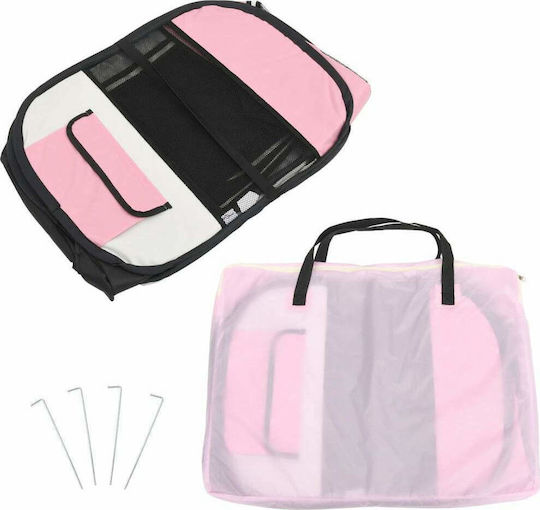 vidaXL Foldable Park Dog Folding Pink 145x145x61cm made of Fabric in Pink Color 145 x 145 x 61cm