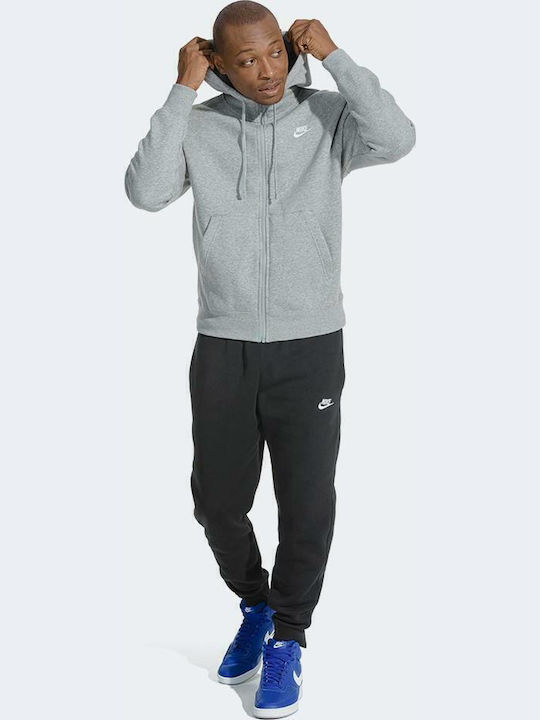 Club Cardigan with Hood Gray