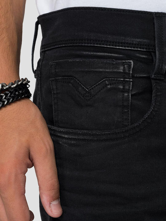Hyperflex X-Lite Ανδρικό Παντελόνι Τζιν Ελαστικό με Slim Tapered Εφαρμογή Μαύρο