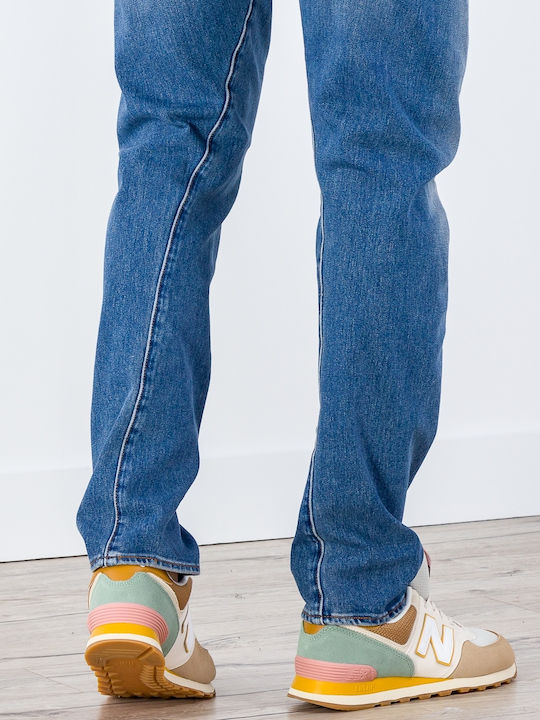 502 Men's Jeans Pants Elastic with Regular Tapered Fit Skeg Cool Blue