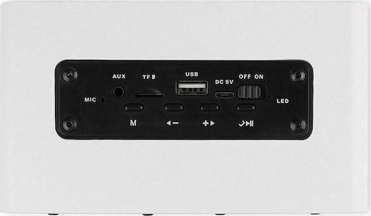 NOD RnB Concert Ηχείο Bluetooth 10W με Ραδιόφωνο και Διάρκεια Μπαταρίας έως 5 ώρες Λευκό