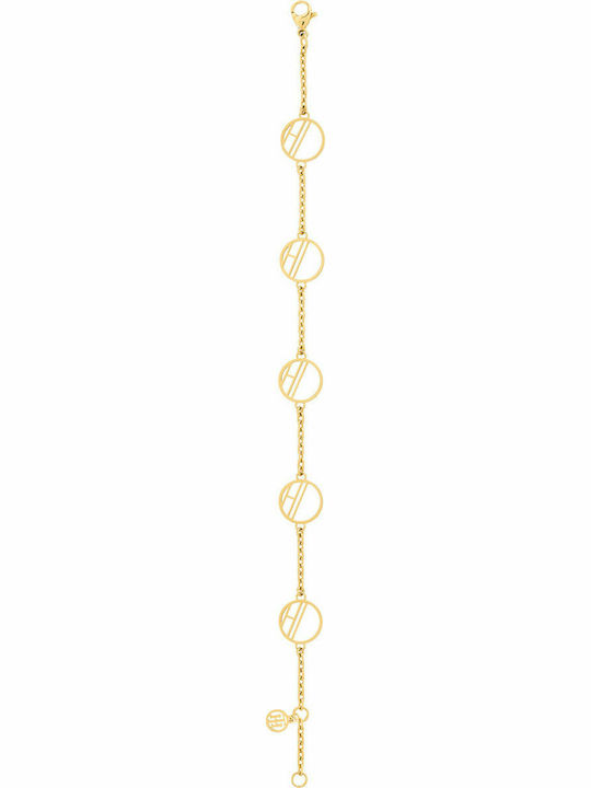 Tommy Hilfiger Damentrailing Armband Kette Aus Edelstahl Vergoldet 16.5cm