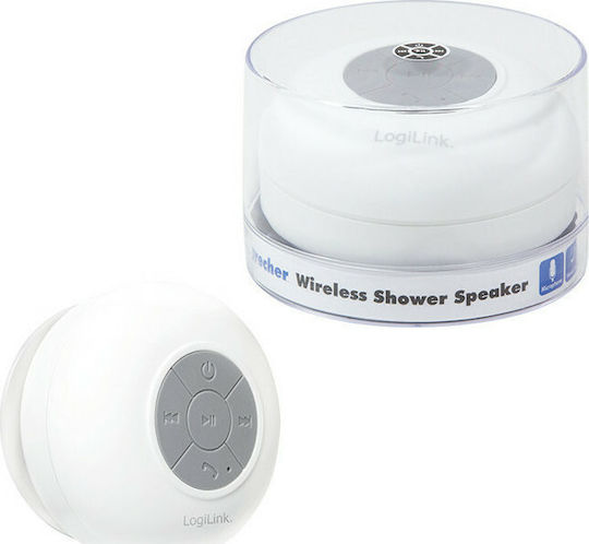 LogiLink Shower Bluetooth високоговорител 3W с живот на батерията до 4 часа Бял