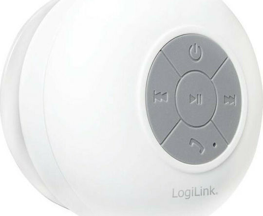 LogiLink Shower Bluetooth високоговорител 3W с живот на батерията до 4 часа Бял