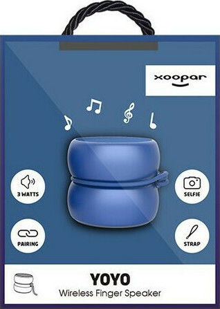 Xoopar Yoyo Mono Ηχείο Bluetooth 3W με Διάρκεια Μπαταρίας έως 2 ώρες Μπλε