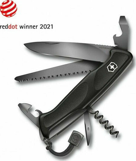 Victorinox Ranger Grip 55 Cuțit Elvețian 12 Instrumente Onyx Negru