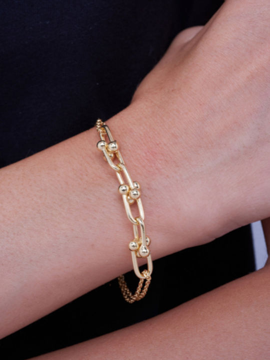 Vogue Bracelet Chain made of Silver Gold Plated