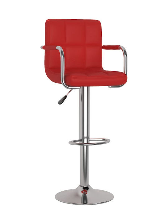Hocker Bar mit Rückenlehne & Höhenverstellbar Bordeaux 2Stück 48x47x90-111cm