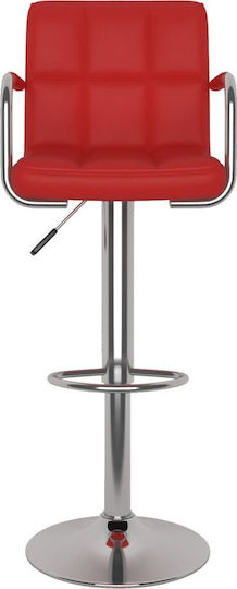 Scaune Bar cu Spătar & Înălțime Reglabilă Burgundia 2buc 48x47x90-111buc