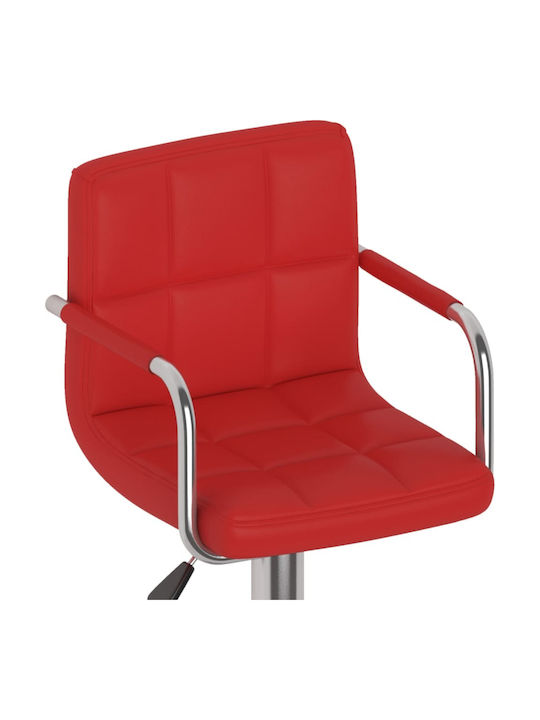 Hocker Bar mit Rückenlehne & Höhenverstellbar Bordeaux 2Stück 48x47x90-111cm