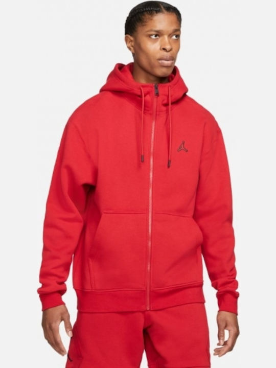 Essentials Cardigan With Hood Gym Red