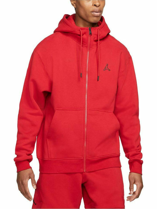 Essentials Cardigan With Hood Gym Red