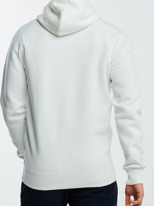 Gant Men's Sweatshirt with Hood and Pockets White