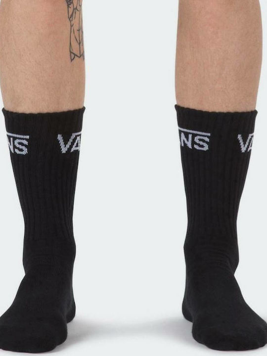Vans Classic Crew Ανδρικές Μονόχρωμες Κάλτσες Μαύρες 3Pack
