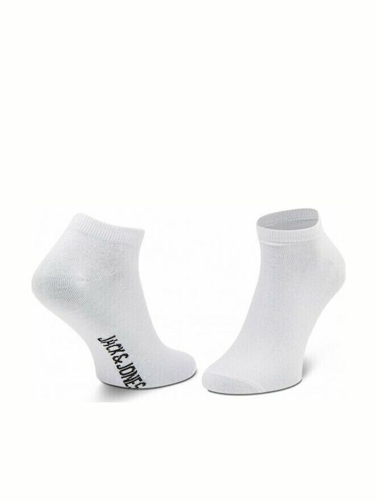 Jack & Jones Ανδρικές Μονόχρωμες Κάλτσες Λευκές 5Pack