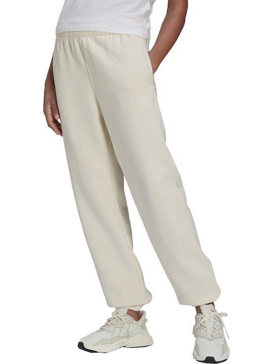 Adicolor Essentials Pantaloni de Trening cu elastic Fleece Wonder White