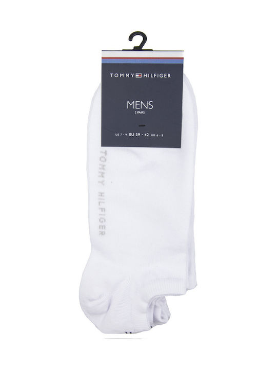 Tommy Hilfiger Men's Solid Color Socks White 2Pack