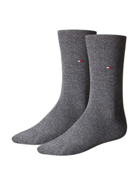 Tommy Hilfiger Classic Men's Solid Color Socks Anthracite Melange 2Pack