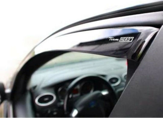 Heko Satz Windabweiser Vordere und Hintere Dark Fime für Opel Abzeichen 4Stück