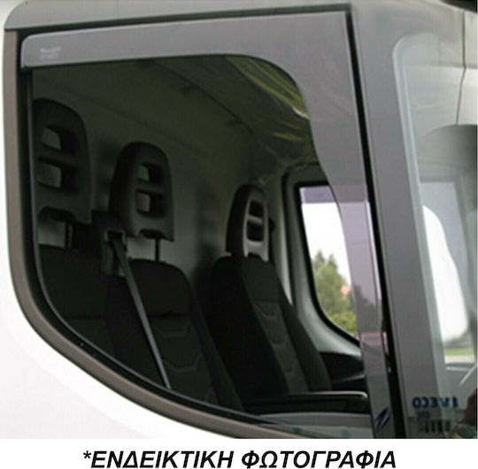 Heko Σετ Ανεμοθραύστες Αυτοκινήτου Μπροστινοί Σκούρο Φιμέ για Nissan Kubistar 2τμχ