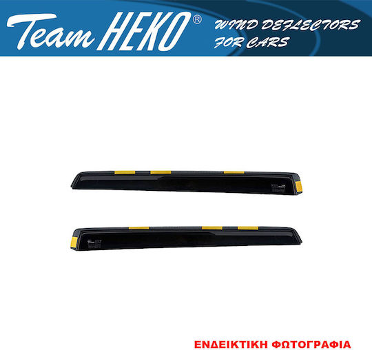 Heko Σετ Ανεμοθραύστες Αυτοκινήτου Μπροστινοί Σκούρο Φιμέ για Volkswagen Polo 2τμχ