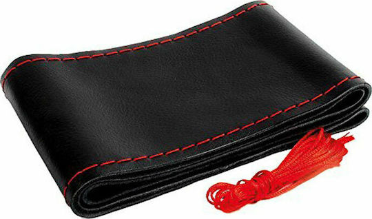 Sparco Car Steering Wheel Cover Hand Stitched Tailored with Diameter 37-39cm Microfiber Black