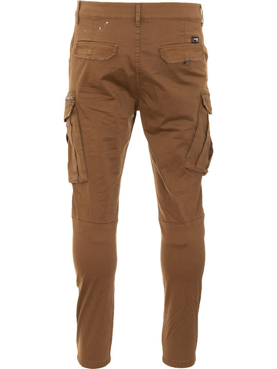 Elvis Pantaloni Cargo Elastici Cu Fit Skinny Tabac