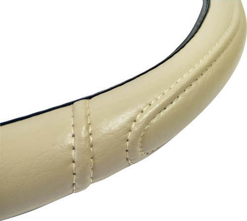 Auto Gs Car Steering Wheel Cover with Diameter 40cm made of Leatherette Beige