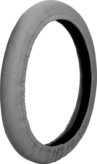 Lampa Car Steering Wheel Cover Protector 2in1 with Diameter 34-45cm Synthetic Gray Elastikó