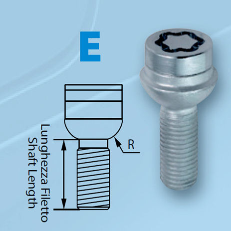 Lampa Security Bolts 14x1.50 26.7mm Spherical for Key No 17 5pcs