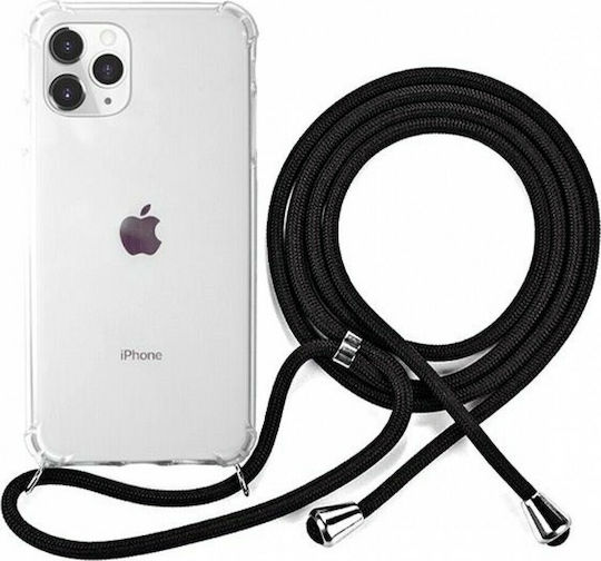Shockproof Umschlag Rückseite Silikon 1mm mit Band Transparent (iPhone 12 Pro Max) EDA00829403B