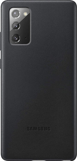 Samsung Leather Cover Back Cover Δερμάτινο Μαύρο (Galaxy Note 20)