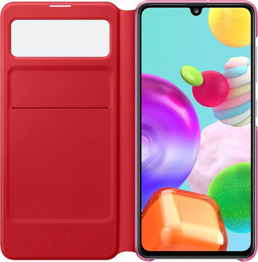 Samsung S View Wallet Cover Synthetisches Leder Weiß (Galaxy A41)