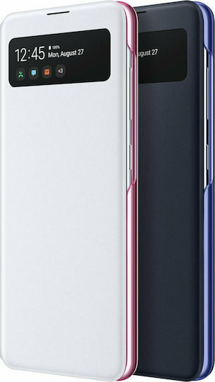 Samsung S View Wallet Cover Synthetisches Leder Weiß (Galaxy A41)