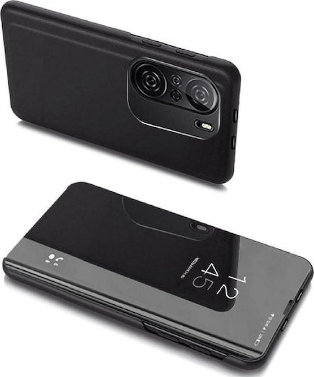 Hurtel Clear View Buchen Sie Kunststoff Schwarz (Poco F3 / Mi 11i)