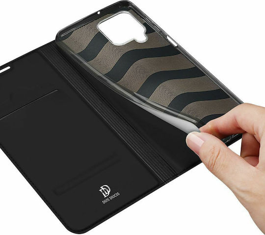 Dux Ducis Skin Pro Buchen Sie Synthetisches Leder Schwarz (Galaxy A22 4G)