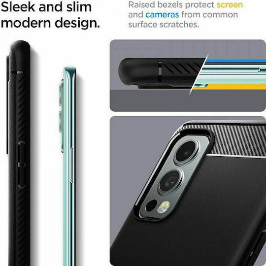 Spigen Rugged Armor Umschlag Rückseite Silikon 2mm Matte Black (OnePlus Nord 2)