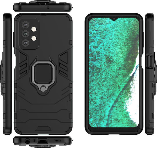 Hurtel Umschlag Rückseite Kunststoff Schwarz (Galaxy A32 5G)