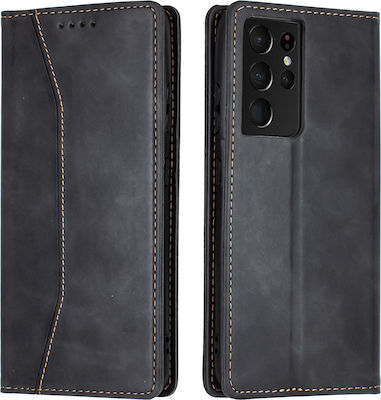 Bodycell PU Leather Synthetic Leather Wallet Black (Galaxy S21 Ultra 5G)