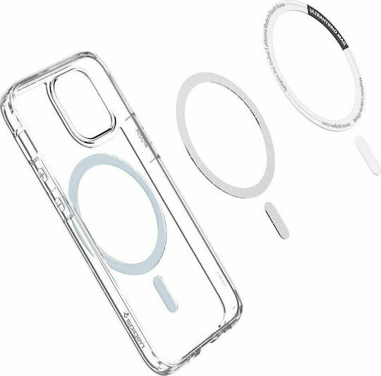 Spigen Ultra Hybrid Mag Plastic / Silicone Back Cover Blue (iPhone 12 / 12 Pro)
