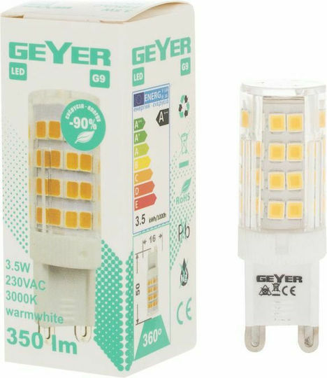Geyer Bec LED 3.5W pentru Soclu G9 Alb cald 350lm