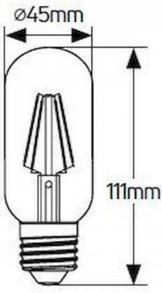 Geyer LED-Lampe 4W für Fassung E27 und Form T45 Warmes Weiß 320lm Dimmbar