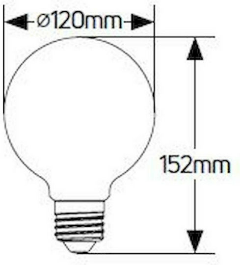 Geyer Λάμπα LED 18W 120mm για Ντουί E27 και Σχήμα G120 Φυσικό Λευκό 1800lm