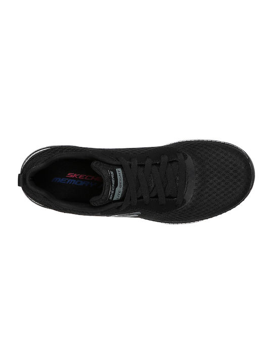 Mesh Lace Up Sport Shoes Running Black