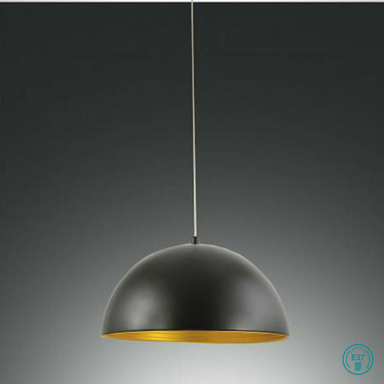 Fabas Luce Dingle Κρεμαστό Φωτιστικό Μαύρο με Ντουί E27 40εκ.