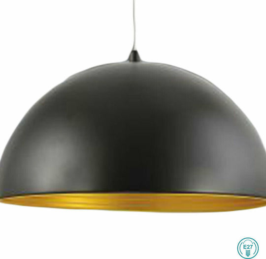 Fabas Luce Dingle Κρεμαστό Φωτιστικό Μαύρο με Ντουί E27 40εκ.